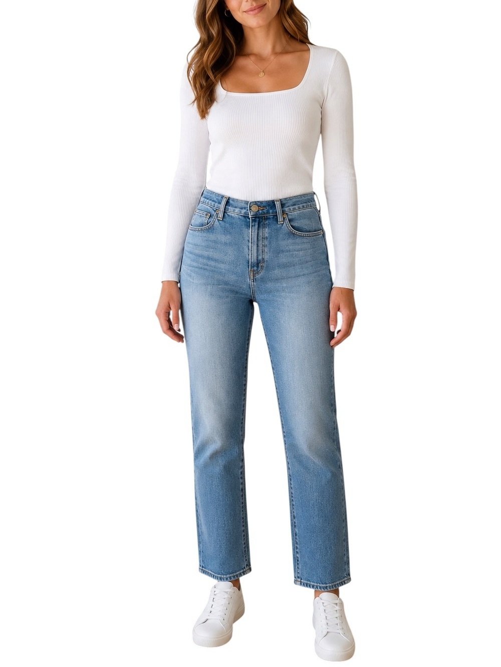 Lauren Jeans Co. Ralph Lauren Jeans 12 Straight Leg High Rise Light Wash Casual